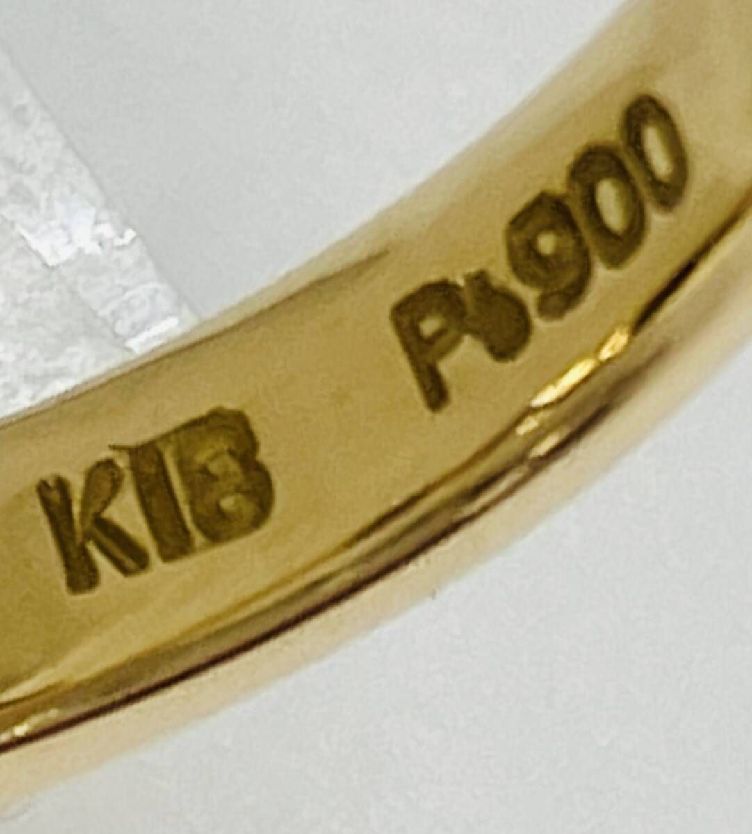 K18／Pt900 天然サファイア 天然ダイヤモンド 10号 リング - メルカリ