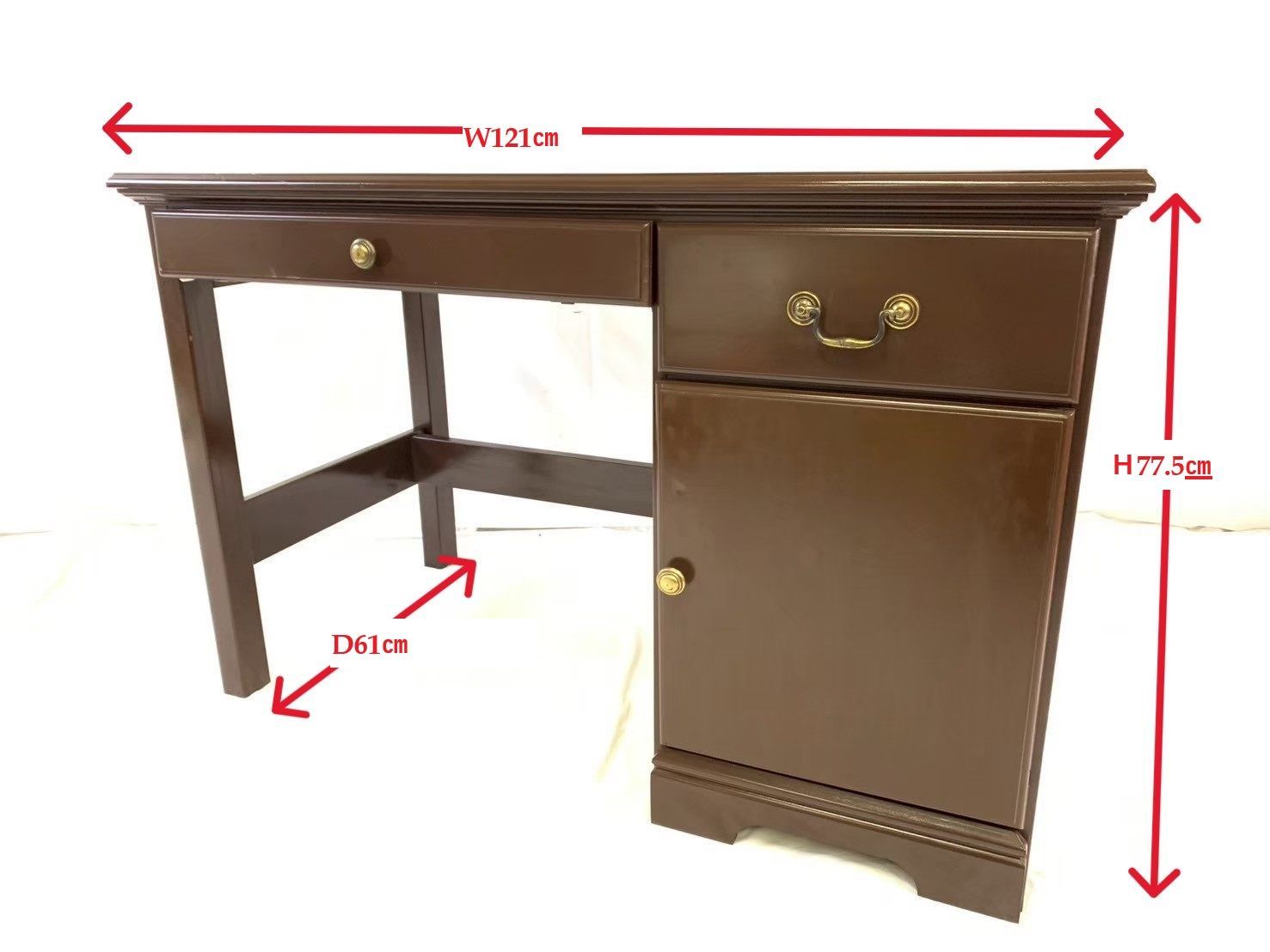 ◎ アメリカ家具 片袖デスク 机 オフィスデスク アンティーク ビンテージ ワークデスク 書斎 事務所 AD10MK