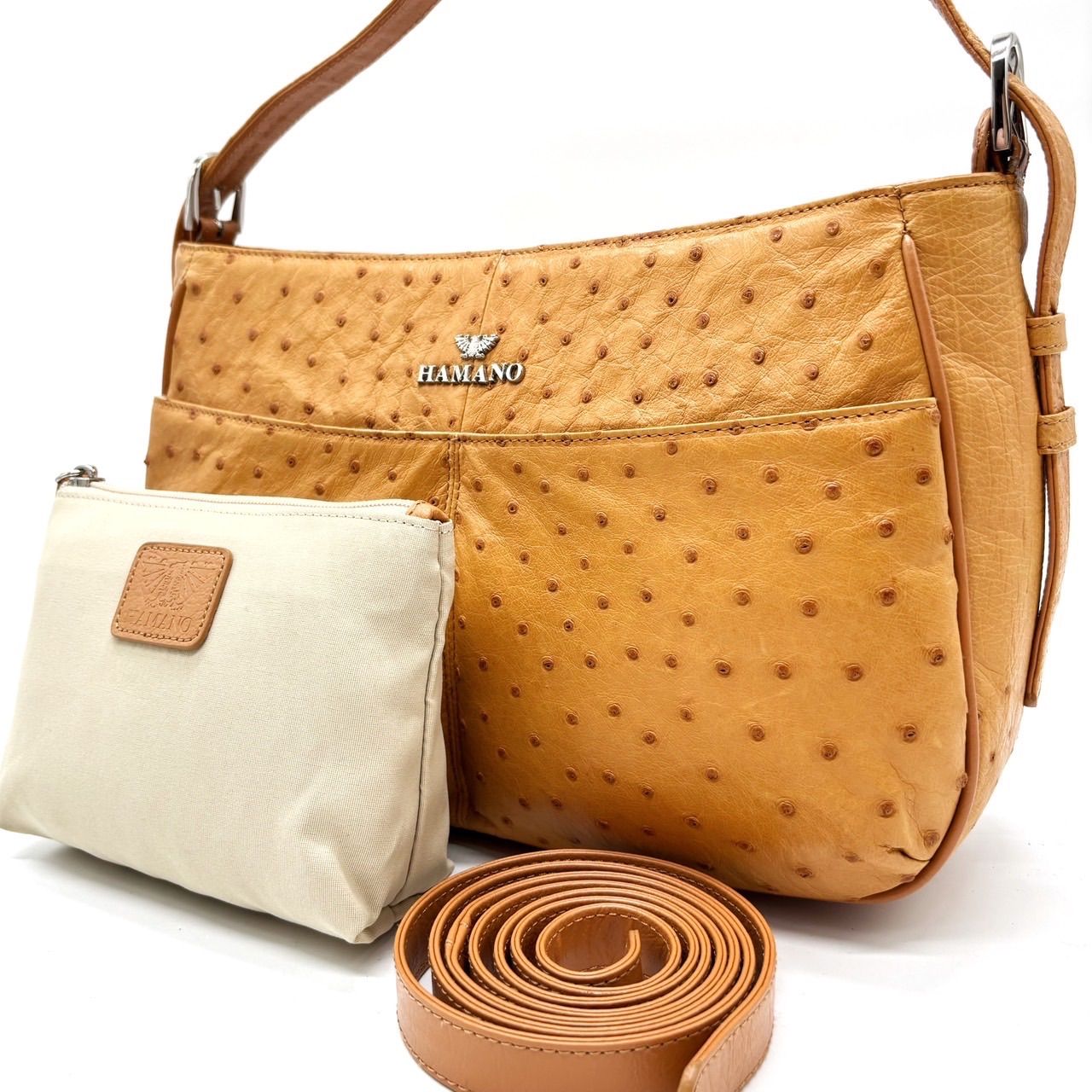 ✨美品✨ HAMANO ハマノ 2way ショルダーバッグ トートバッグ バックル 