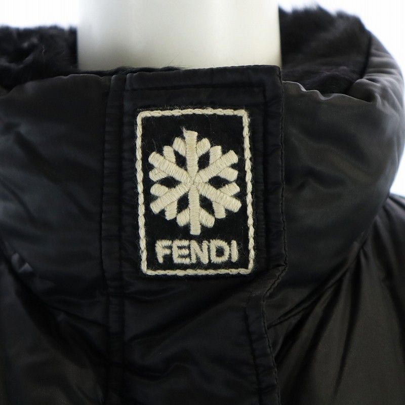 フェンディ FENDI ダウンジャケット フェイクファー 切替 ジップ