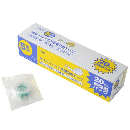 まとめ買い プラス 修正テープ ホワイパーエコ 交換テープ 徳用20個入 5mm WH-305TR-20P ×3セット