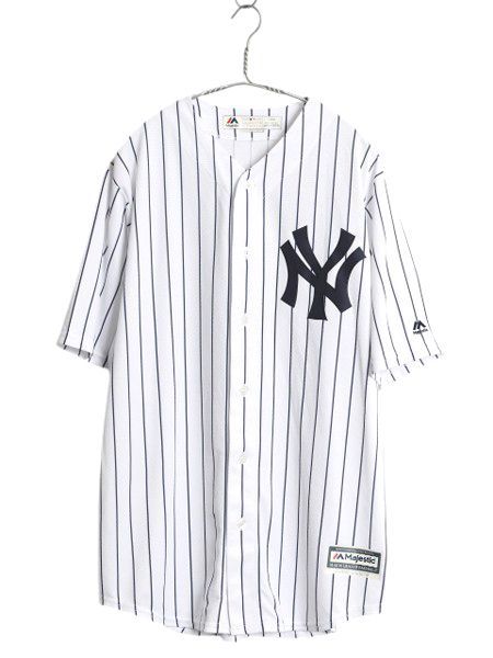 MLB オフィシャル スターター ヤンキース ベースボール シャツ メンズ L / ユニフォーム ゲームシャツ 半袖シャツ メジャーリーグ 大リーグ MLB オフィシャル スターター ヤンキース ベースボール シャツ