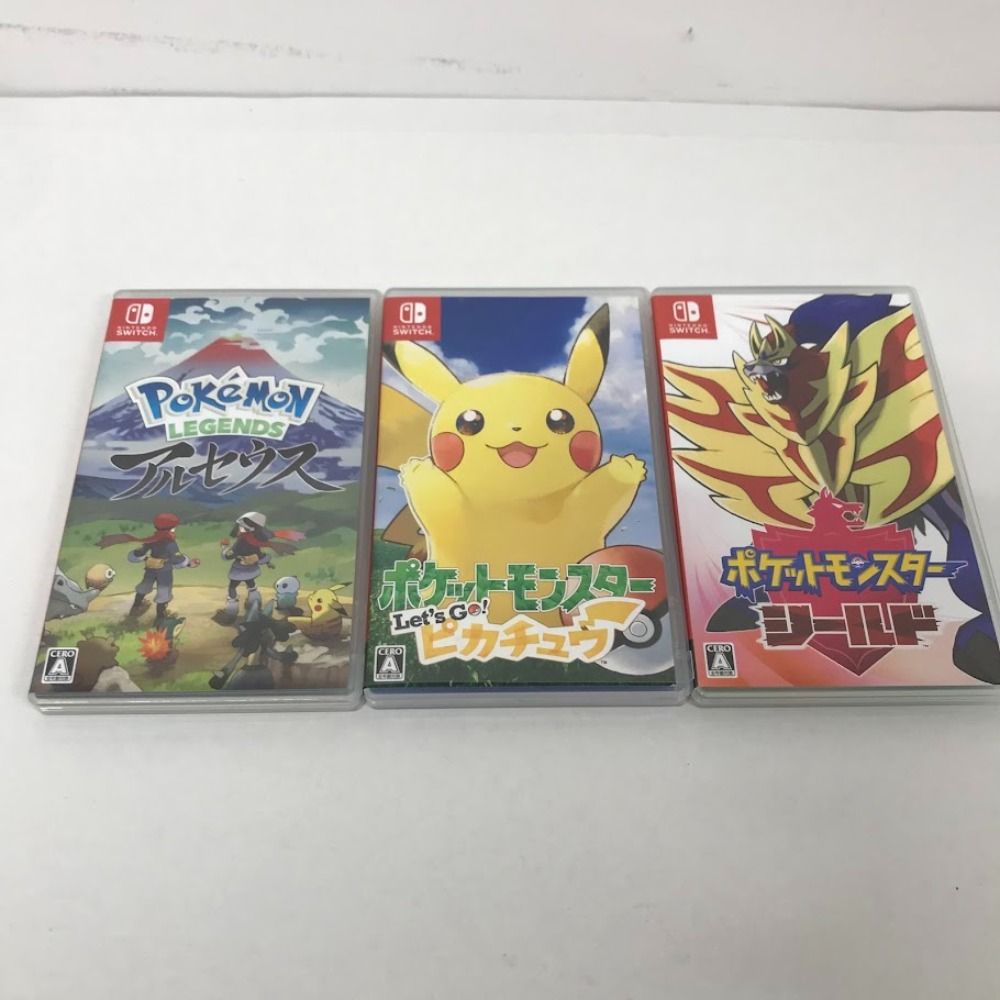 08w5375 ゲームソフト Nintendo Switch ポケモンソフト3本セット売り 
