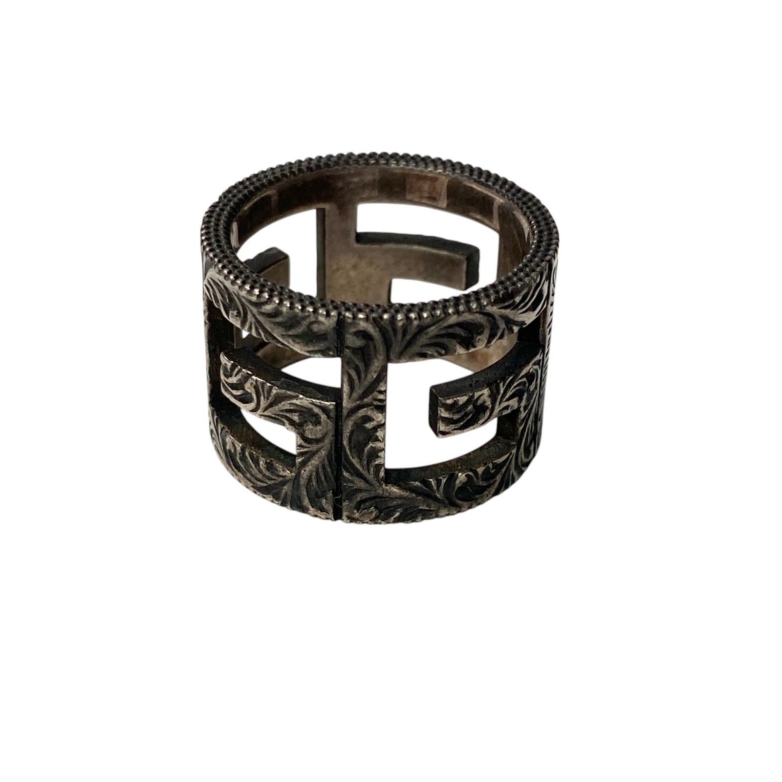 グッチ GUCCI メンズ GGリング 925 #20 Gキューブ アラベスク