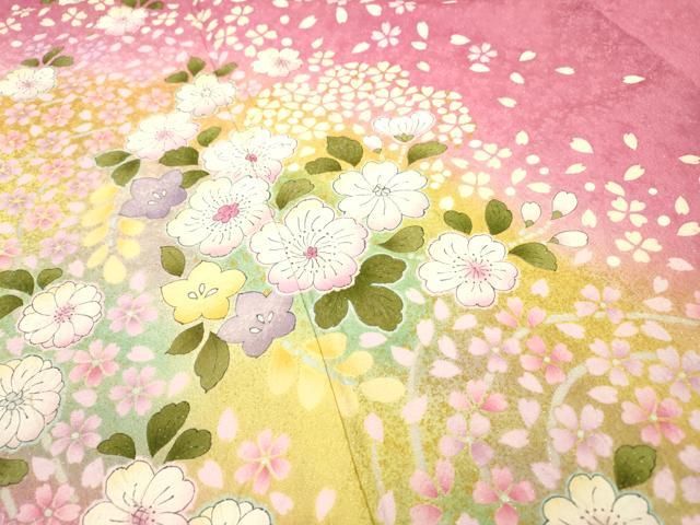 平和屋着物○訪問着 作家物 泰常 辻が花 絞り 暈し染め 金彩