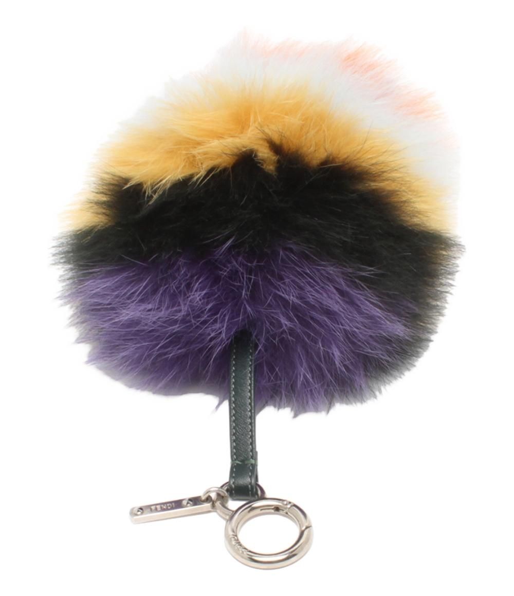 美品 フェンディ ポンポンチャーム マルチカラー レディース FENDI  
