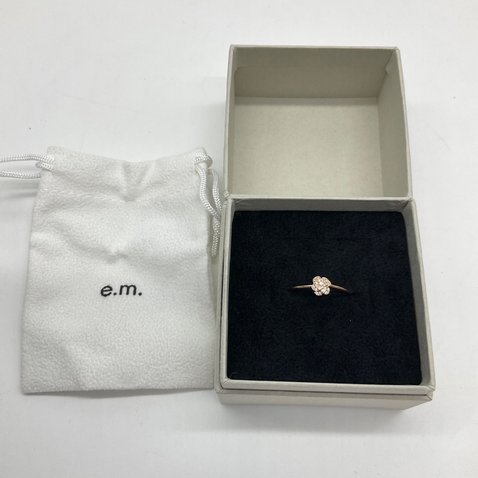 e.m. little emblem リング ダイヤモンド　k18 9号 e.m. イーエム little emblem リトルエンブレム リング 指輪