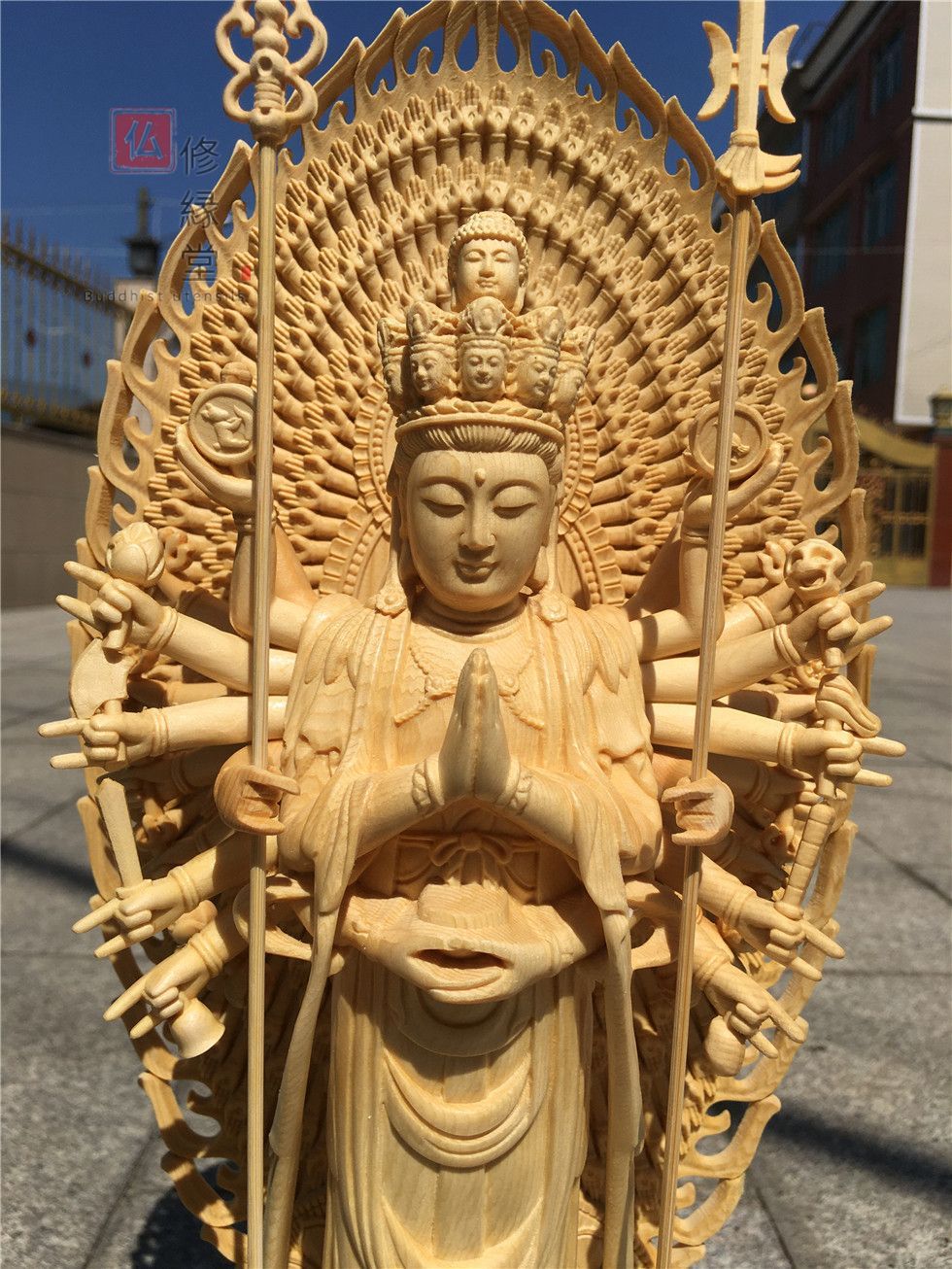 修縁堂】最高級 木彫仏像 五大明王像一式 彫刻 一刀彫 天然木檜