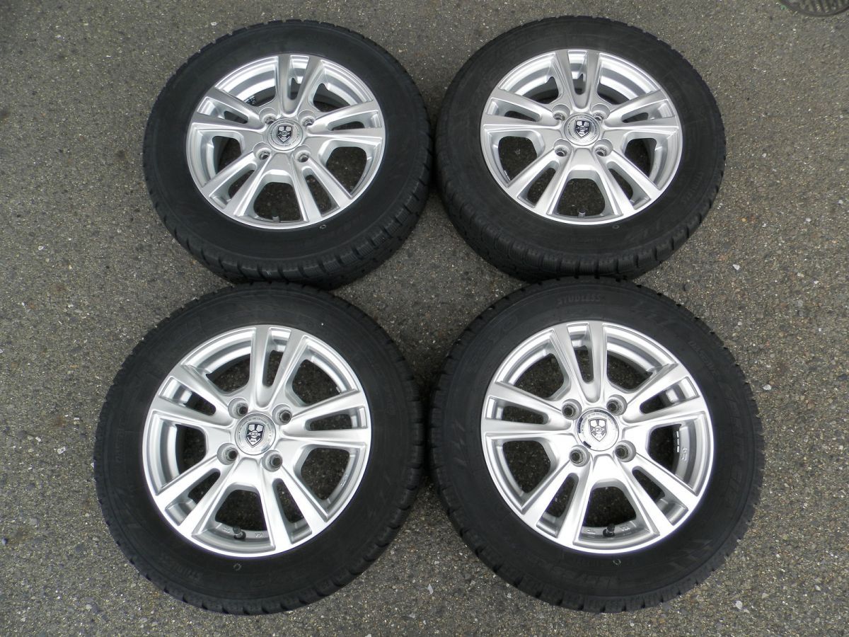 ワゴンR JOKER 13インチ 社外アルミホイール付スタッドレスタイヤ 4本SET 155|65R13 2021年製 4.0J 43 4H 100 軽自動車