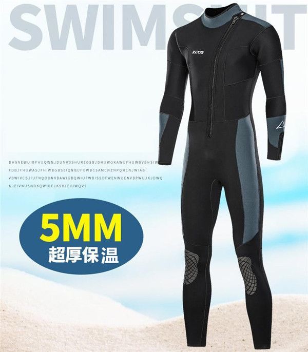 ウェットスーツ 5mm フード付き 2ピース ダイビング スピア