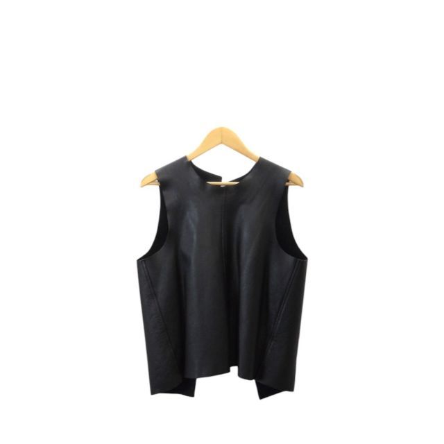 COMME des GARÇONS HOMME 14ss COW LEATHER VEST BLACK サイズM PM