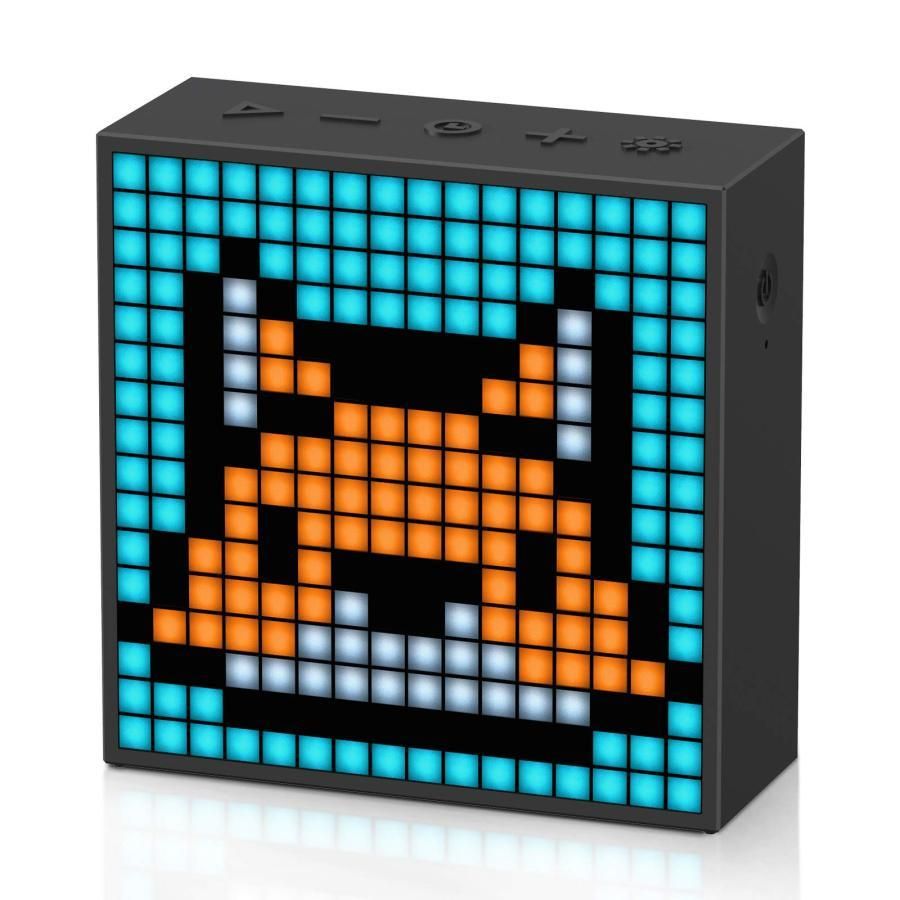 Divoom Timebox Evo ポータブルBluetoothスピーカー 音楽再生|強化された低音|時計付き|ピクセルアート|多機能使用|ハンズ