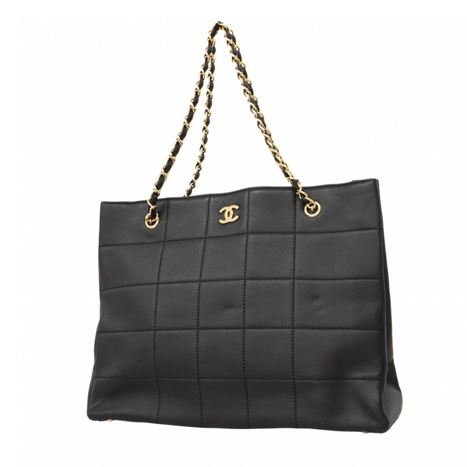 シャネル(Chanel) シャネル トートバッグ チョコバー ラムスキン
