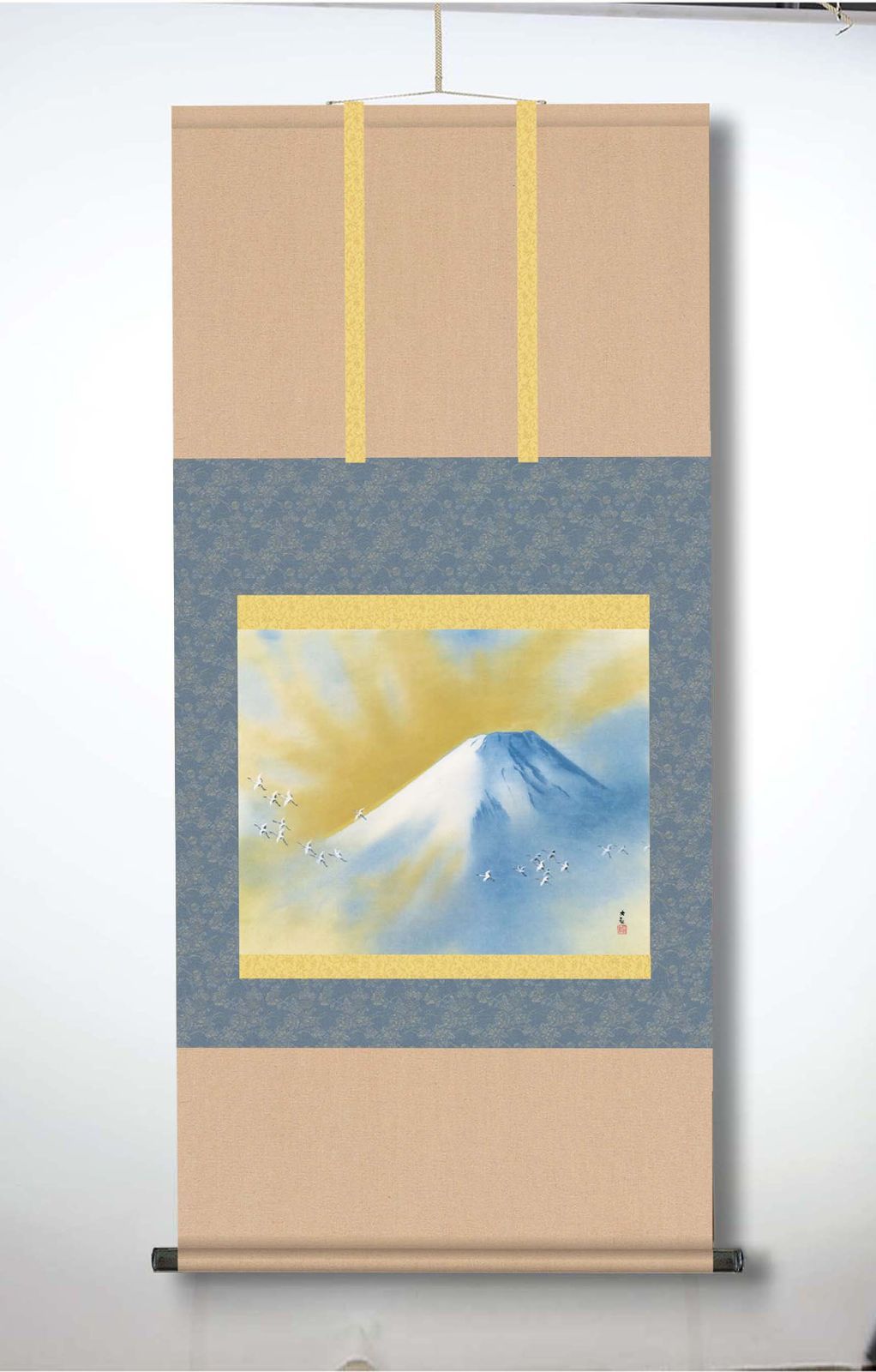 横山大観 霊峰富士掛軸(尺五) 霊峰飛鶴 - メルカリ