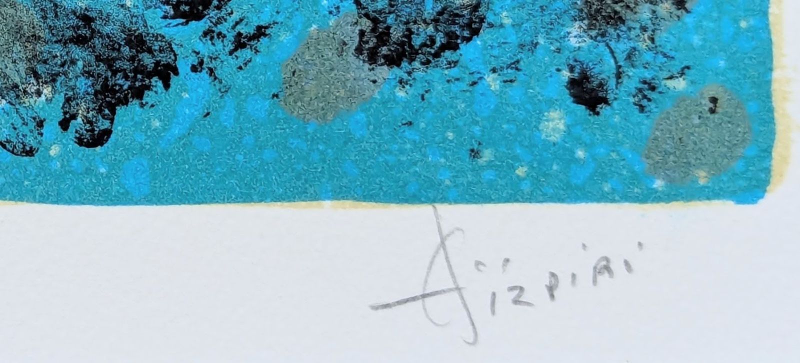 真作】【直筆サイン】ポール・アイズピリ「少年と鳥」【リトグラフ