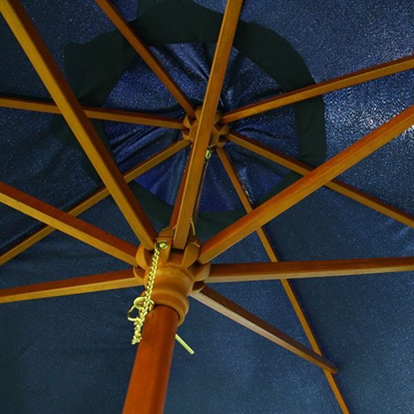 廃盤品 パラソル 幅270cm ネイビー ポリエステル 木製 屋外 アウトドア ガーデニング レジャー 組立品 代引不可 正直うれしいお手頃価格。