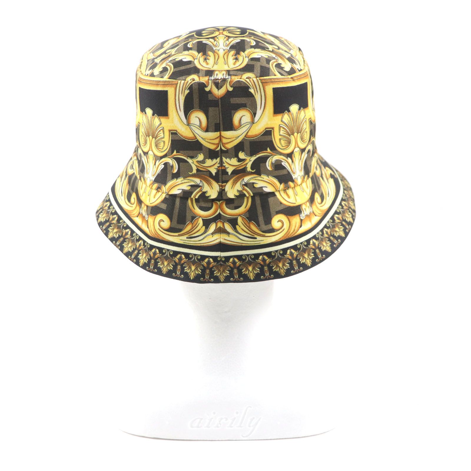 極美品▽FENDI VERSACE フェンディ ヴェルサーチ FXQ698 総柄 ズッカ柄  