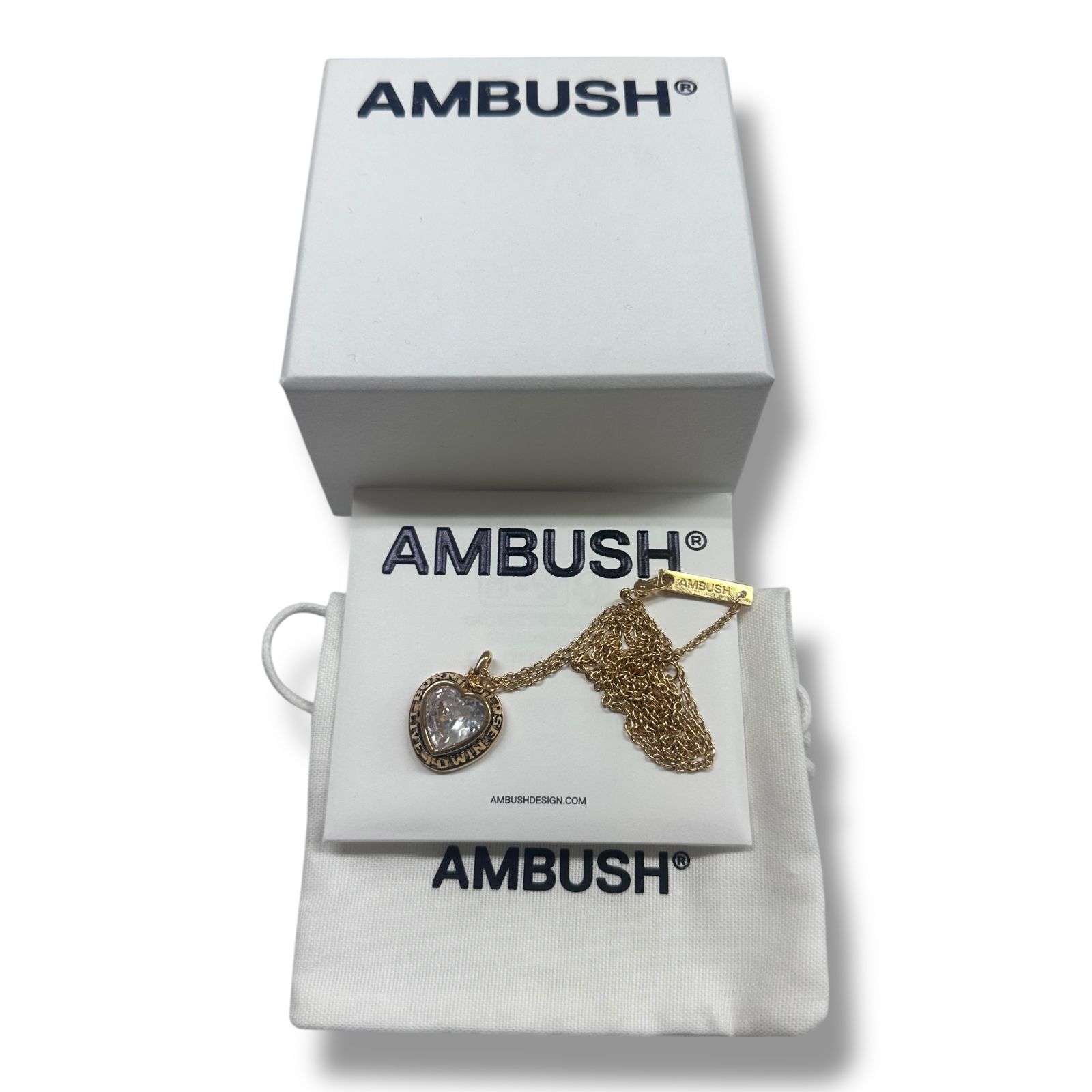 【AMBUSH】HEART CLASS RING CHARM NECKLACE 4色展開 要在庫確認 HEART CLASS RING CHARM NECKLACE(FREE SILVER): AMBUSH: WOMENS