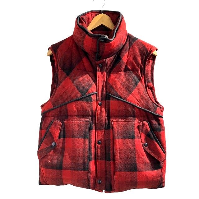 モンクレール×バレンシアガ ダウンベスト 46サイズ レッド Balenciaga