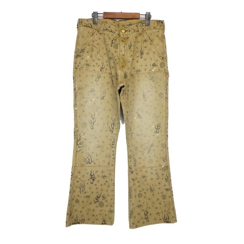 セントマイケル SAINT MICHAEL ×ドクターウー Dr.Woo 25SS DW_DBL KNEE PANTS SM HR8 0000 C44 総柄 ダブルニー ワーク パンツ 40621