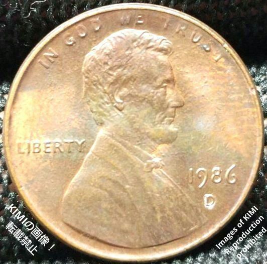 1セント硬貨 1986 D アメリカ合衆国 リンカーン 1セント硬貨 1ペニー 