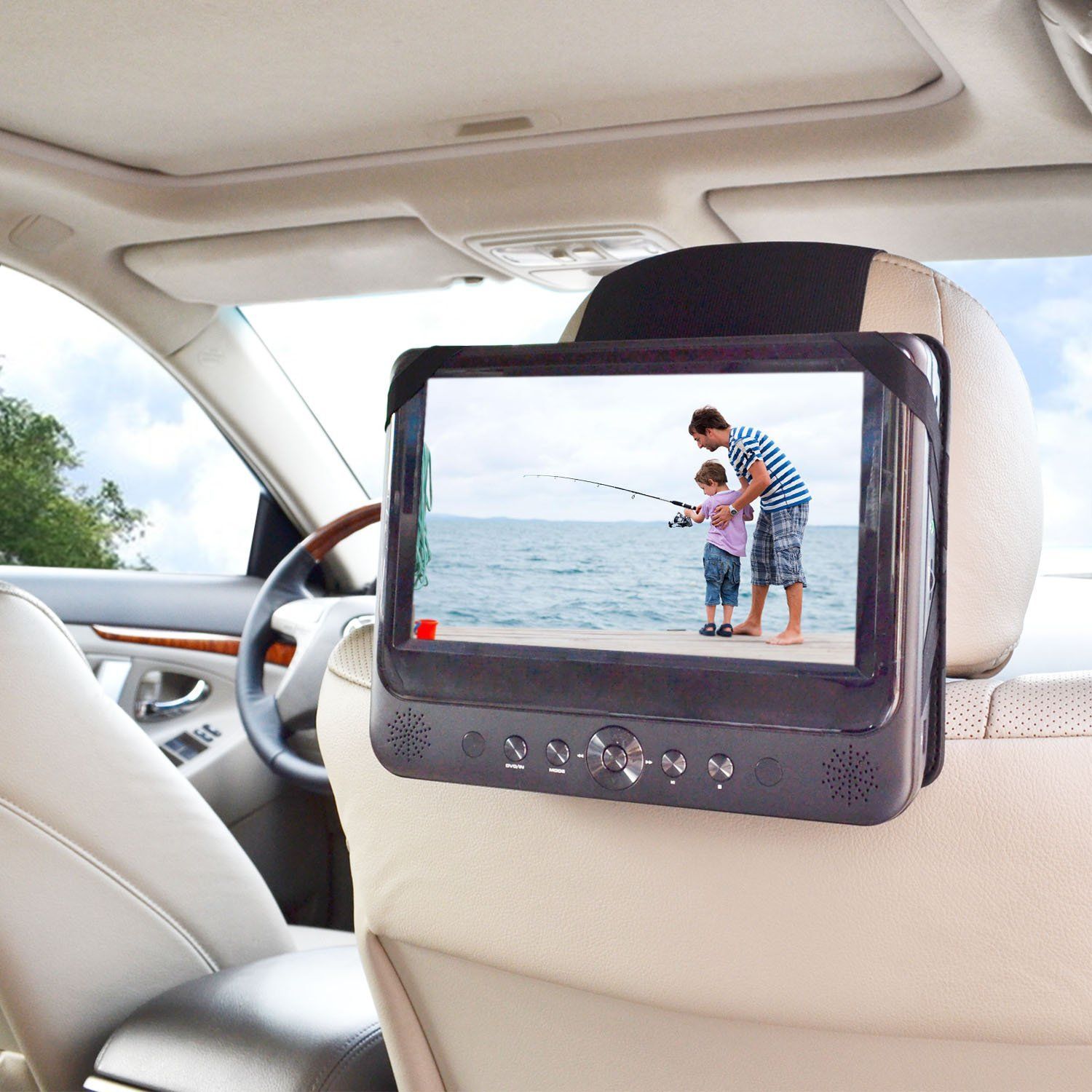 BDPSX910 WANPOOL自動車後部座席ヘッドレストに乗せる車載スタンドは、Sony Blu-Rayポータブルプレーヤーや他の9インチのポータブルで回転可能DVDプレーヤーに適用できる設計となっています