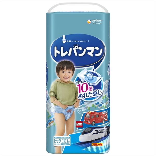 まとめ買い-4点セット トレパンマンブルービッグ３０枚 ユニ チャーム ユニチャーム オムツ