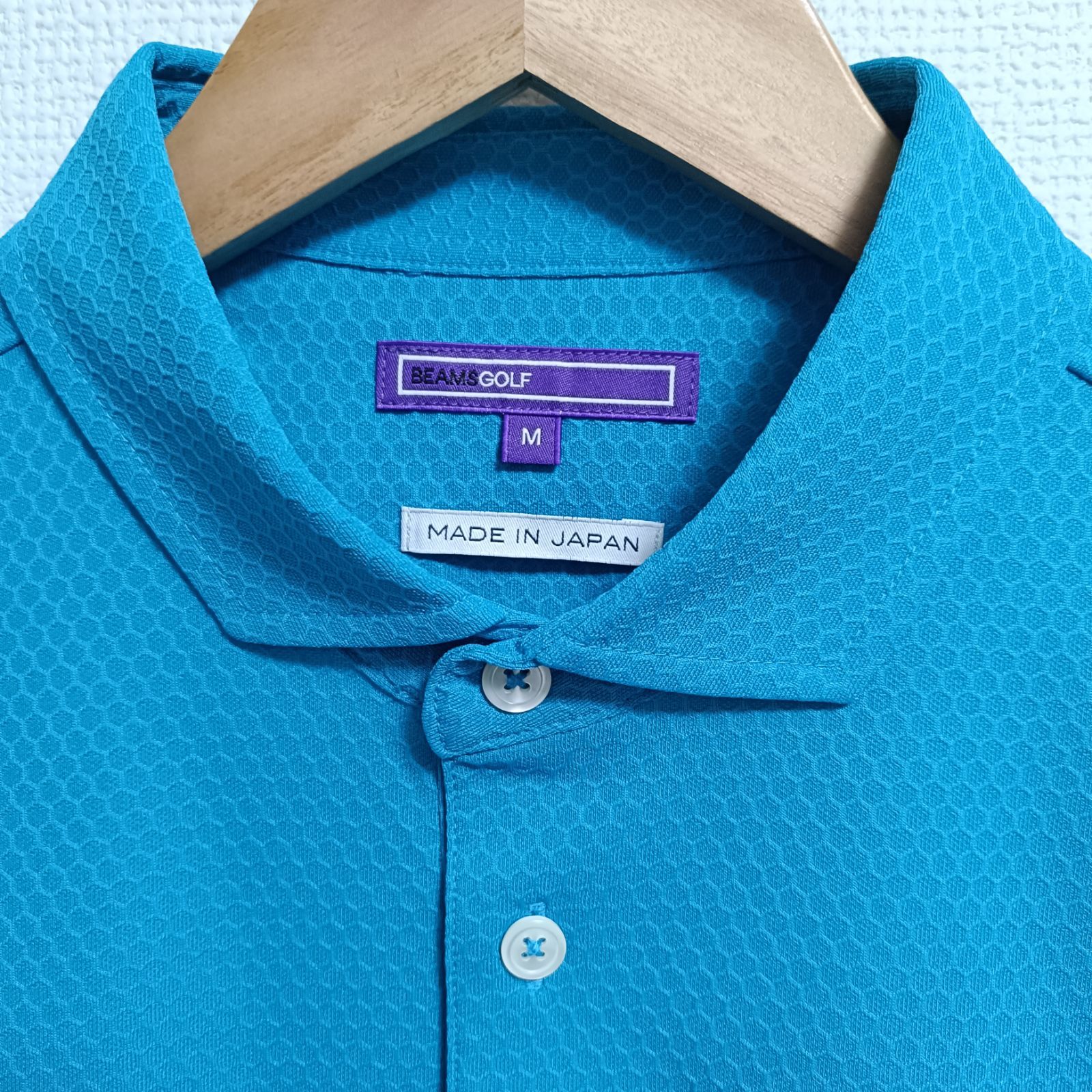 BEAMSGOLF - 未使用 ビームスゴルフ パープルレーベル ポロシャツ オーシャンブルー系 M BEAMSGOLF - 未使用 ビームスゴルフ パープルレーベル