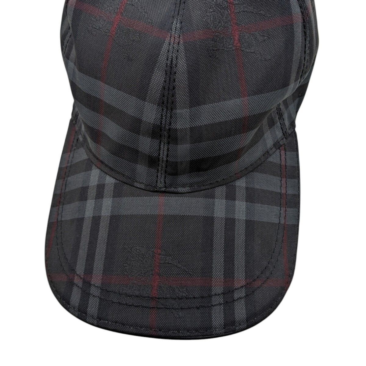 美品 BURBERRY バーバリー 帽子 キャップ ノバチェック グレー系