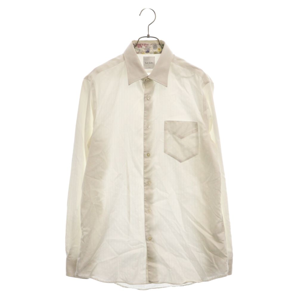 Paul Smith (ポールスミス) スタンダードカラー 長袖 シャツ ホワイト PF-CR-49987