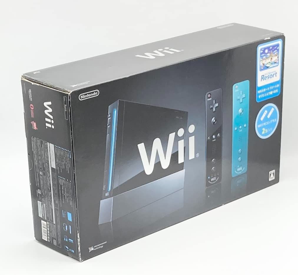 中古 Nintendo 任天堂 Wii本体 (クロ) Wiiスポーツリゾート同梱