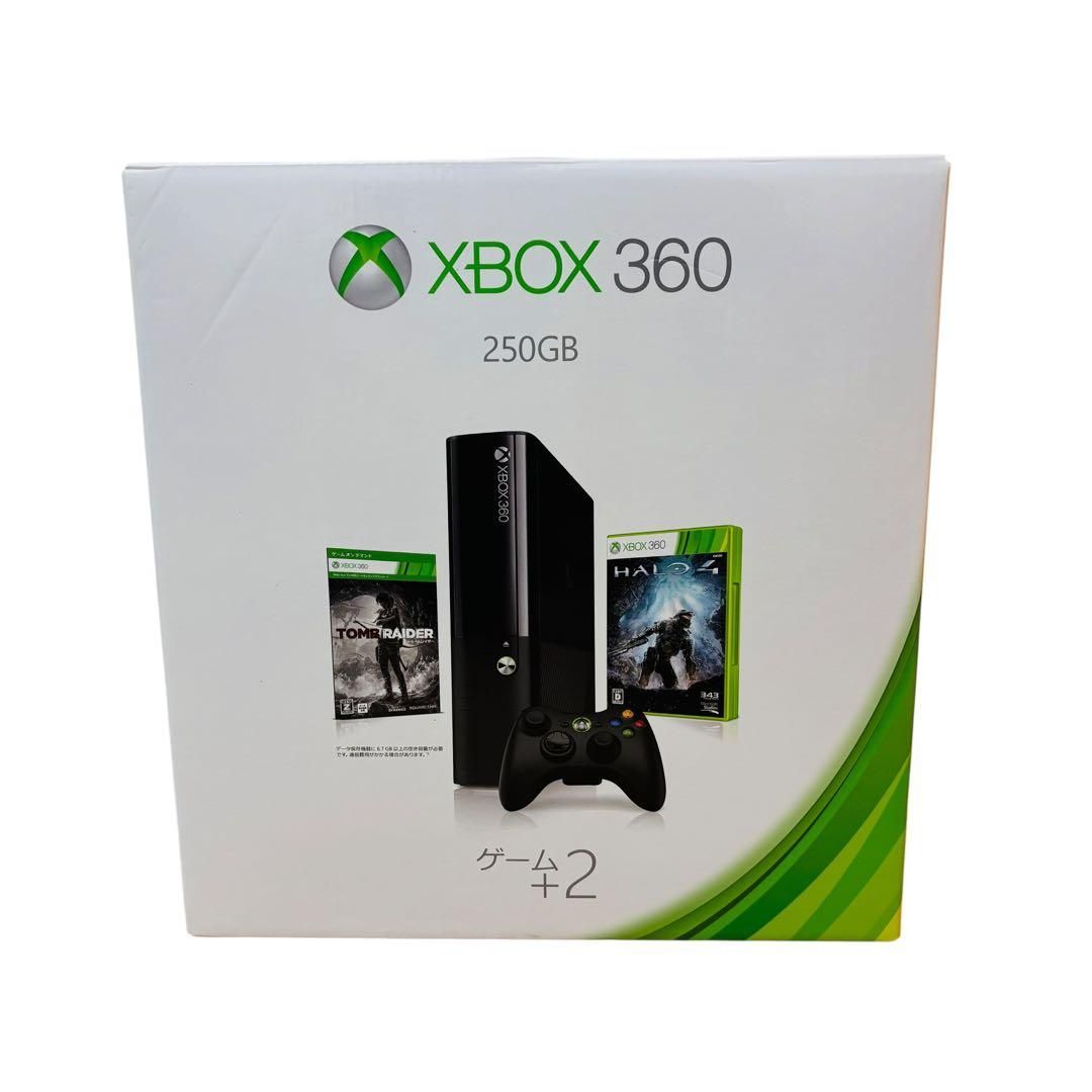 未開封品 XBOX 360 エックスボックス 250GB ゲーム機 リキッドブラック HALO4 TOMB RAIDER レトロ ゲーム機 本体