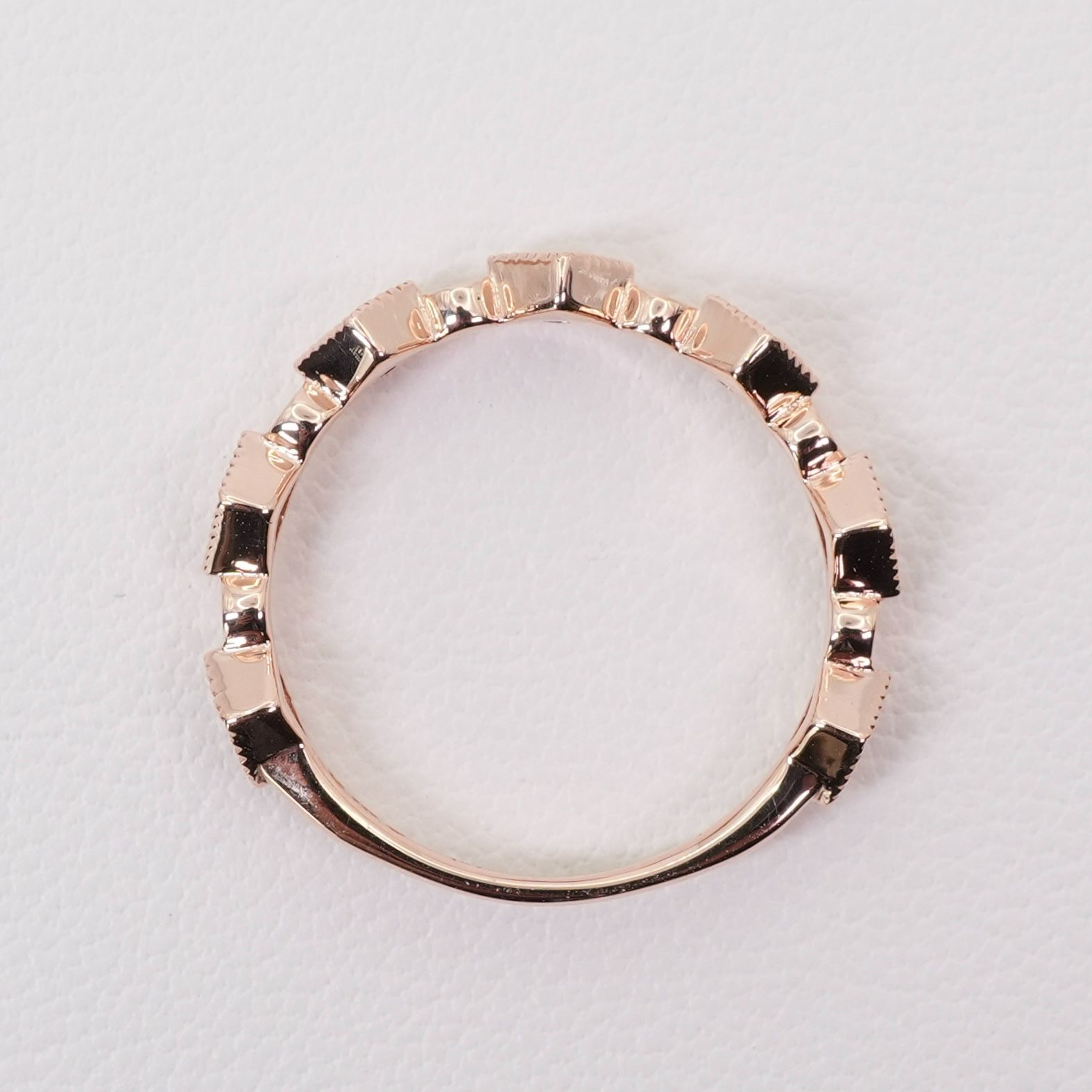 美品 アガット ダイヤモンド K10 ピンクゴールド リング/24-4622  