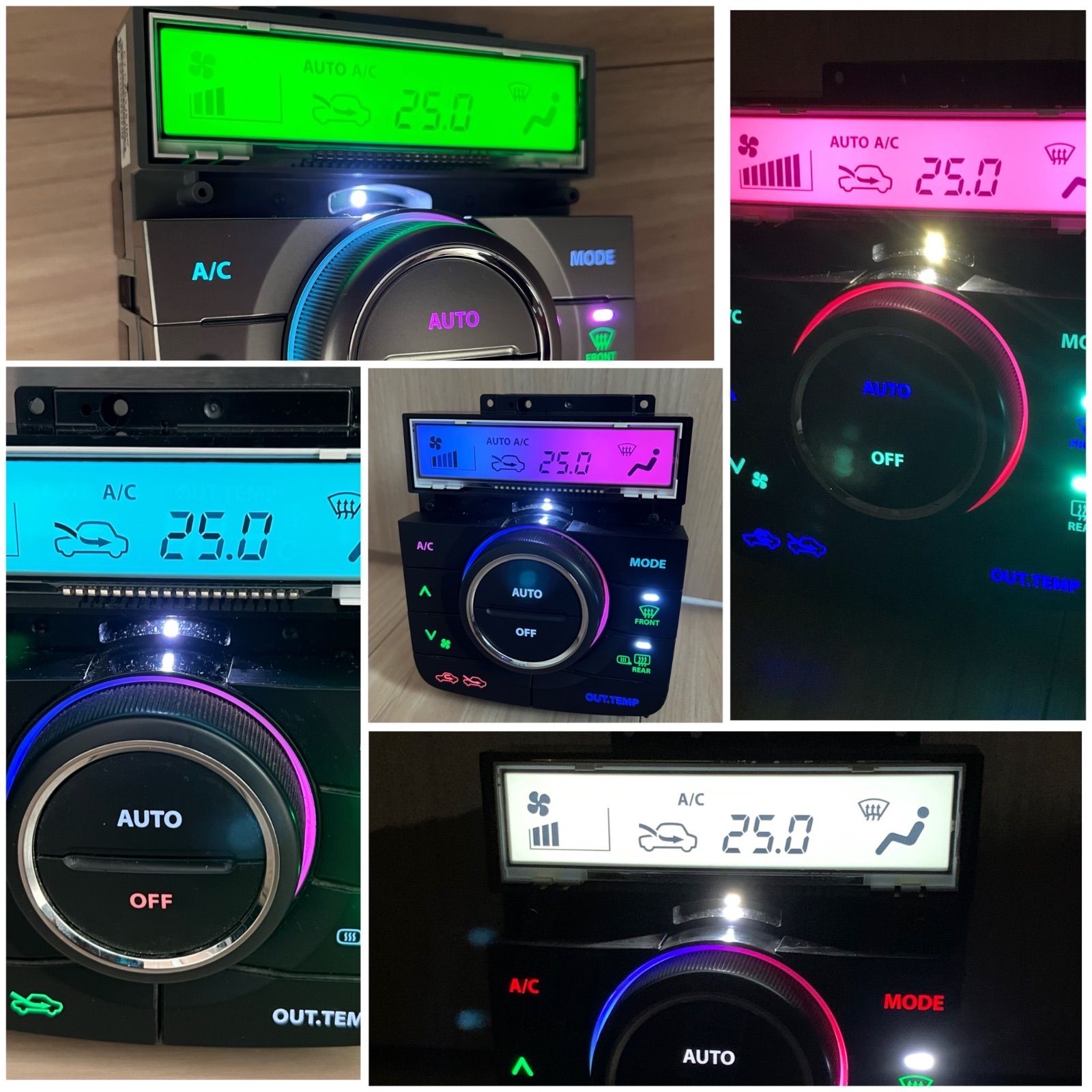 ZC33S,ZC83S エアコンスイッチ　LED打ち替え品　６色オーダーOK⭐️ エアコンスイッチパネル A/Cスイッチ LED打ち替え品 6色オーダー
