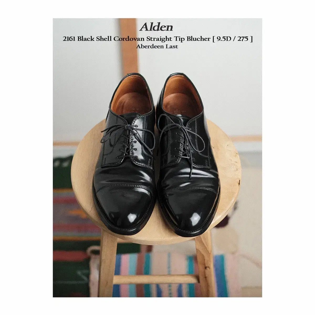 ALDEN オールデン 2161 9 5D 275 サイズ 黒 コードバン ストレートチップ ダービー