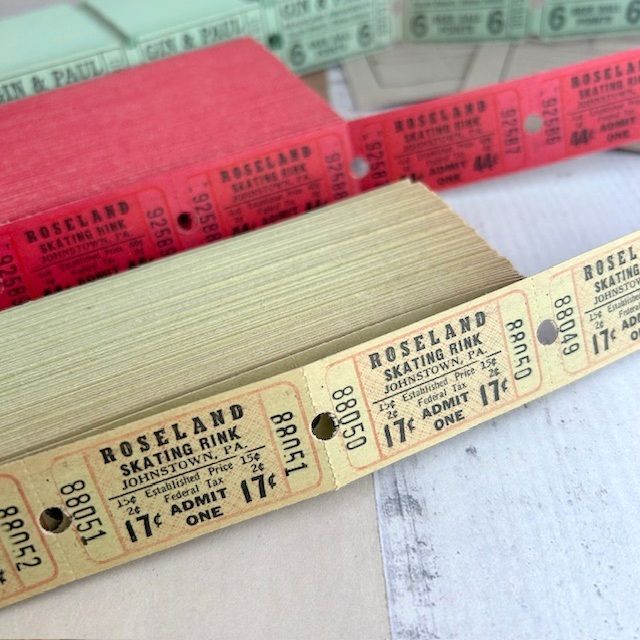 374・R-990 ビンテージ遊園地チケット 3種 計60枚 スケートリンク