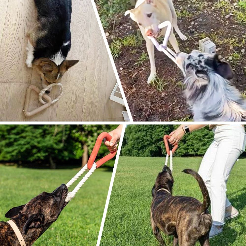 犬 おもちゃ 頑丈 ロープ 三角形 おもちゃ 犬用噛むおもちゃ