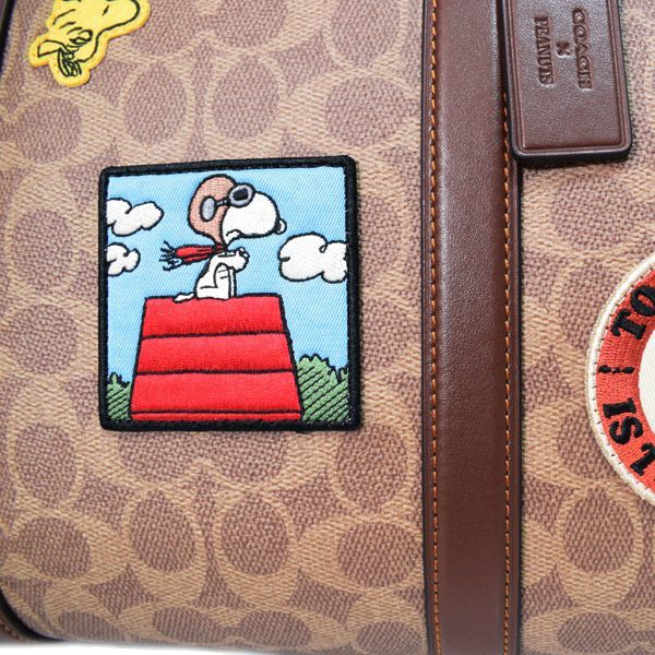 コーチ バッグ スヌーピー COACH ピーナッツ コラボ ボストンバッグ