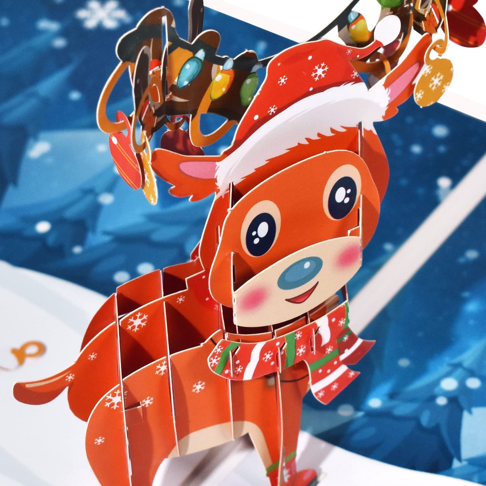  数量 Ants トナカイポップアップ カード 面白い ポップアップホリデーカード のための手作りの3 Dポップアップグリーティングカード 子供妻女性のための3 D 新年カード Magic グリーティングカード レター カード