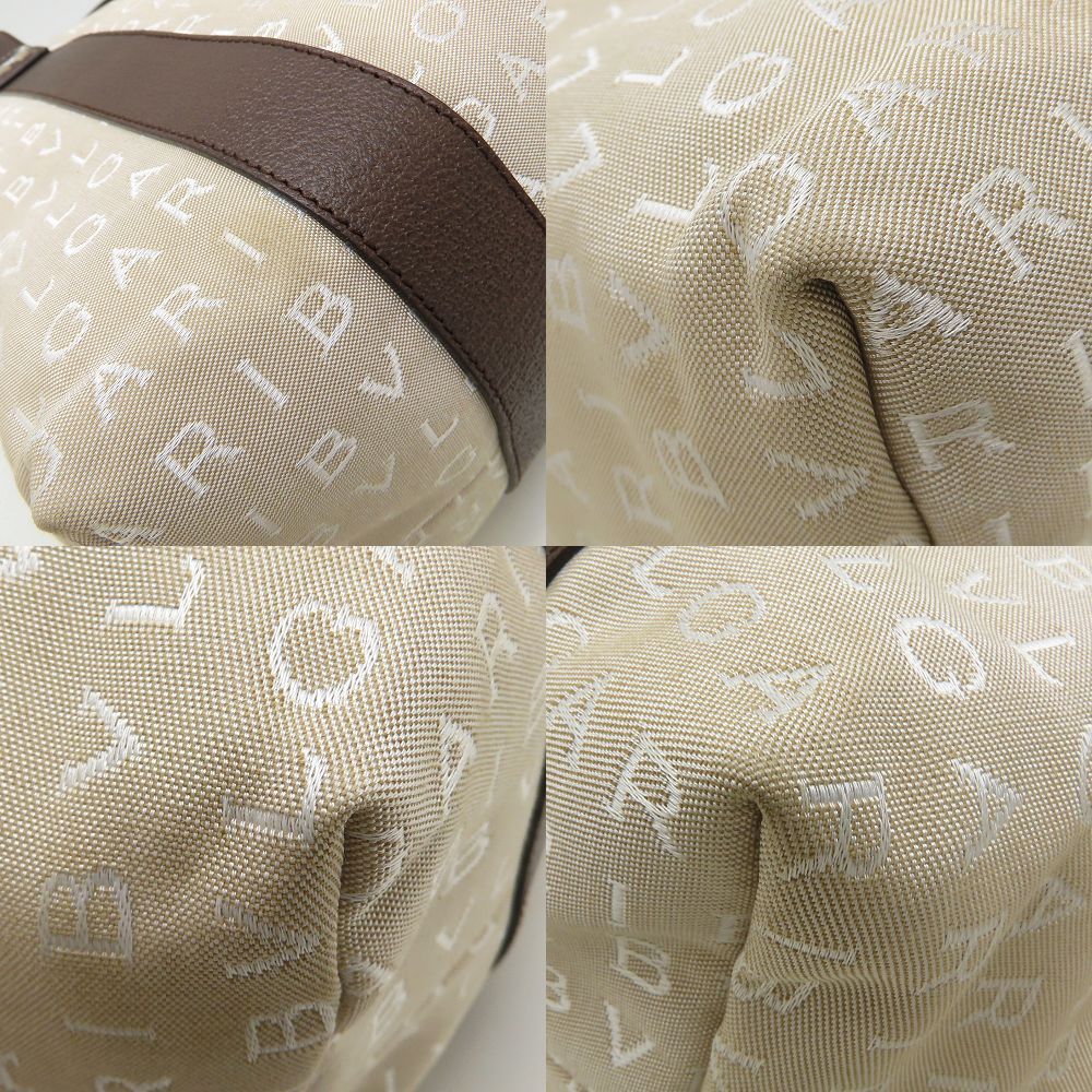 BVLGARI ブルガリ ハンドバッグ ロゴマニア キャンバスxレザー  