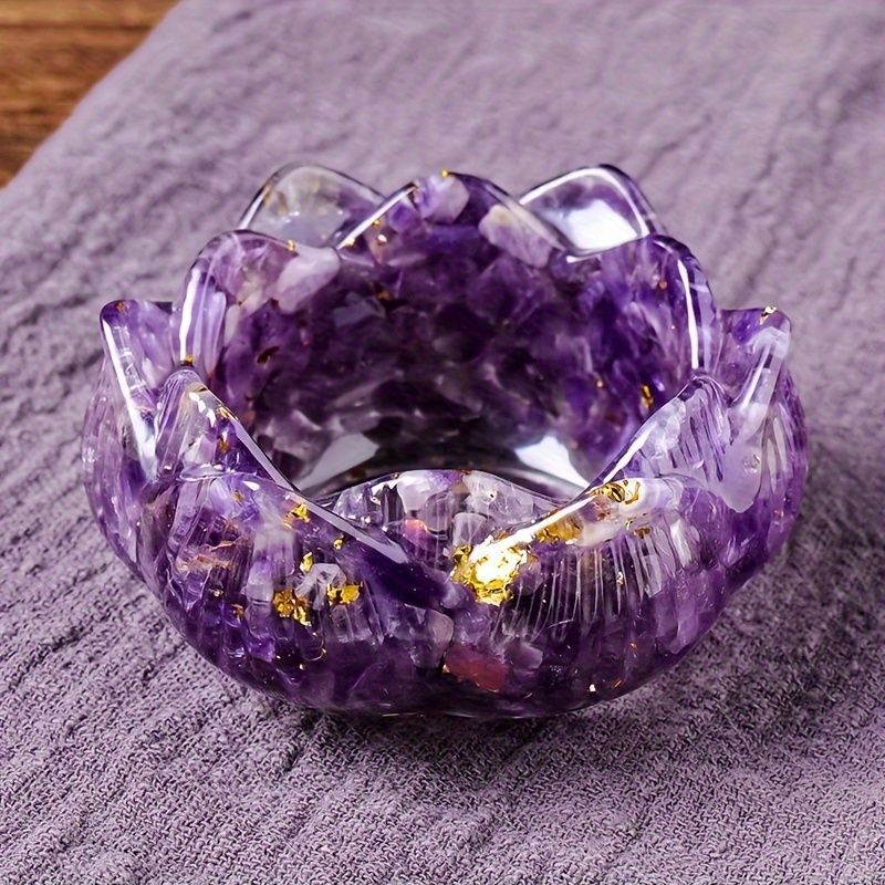 小物入れ クリスタル ロータスボウル 灰皿型 蓮の花 収納ケース