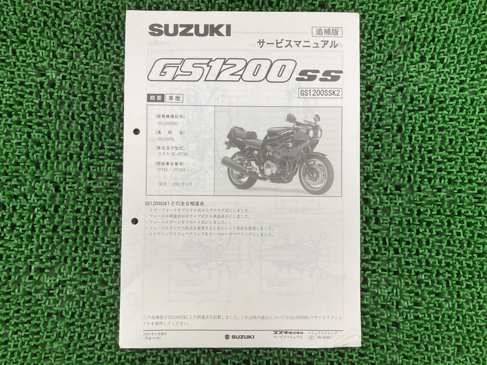 GS1200SS サービスマニュアル スズキ 正規 中古 バイク 整備書 GV78A