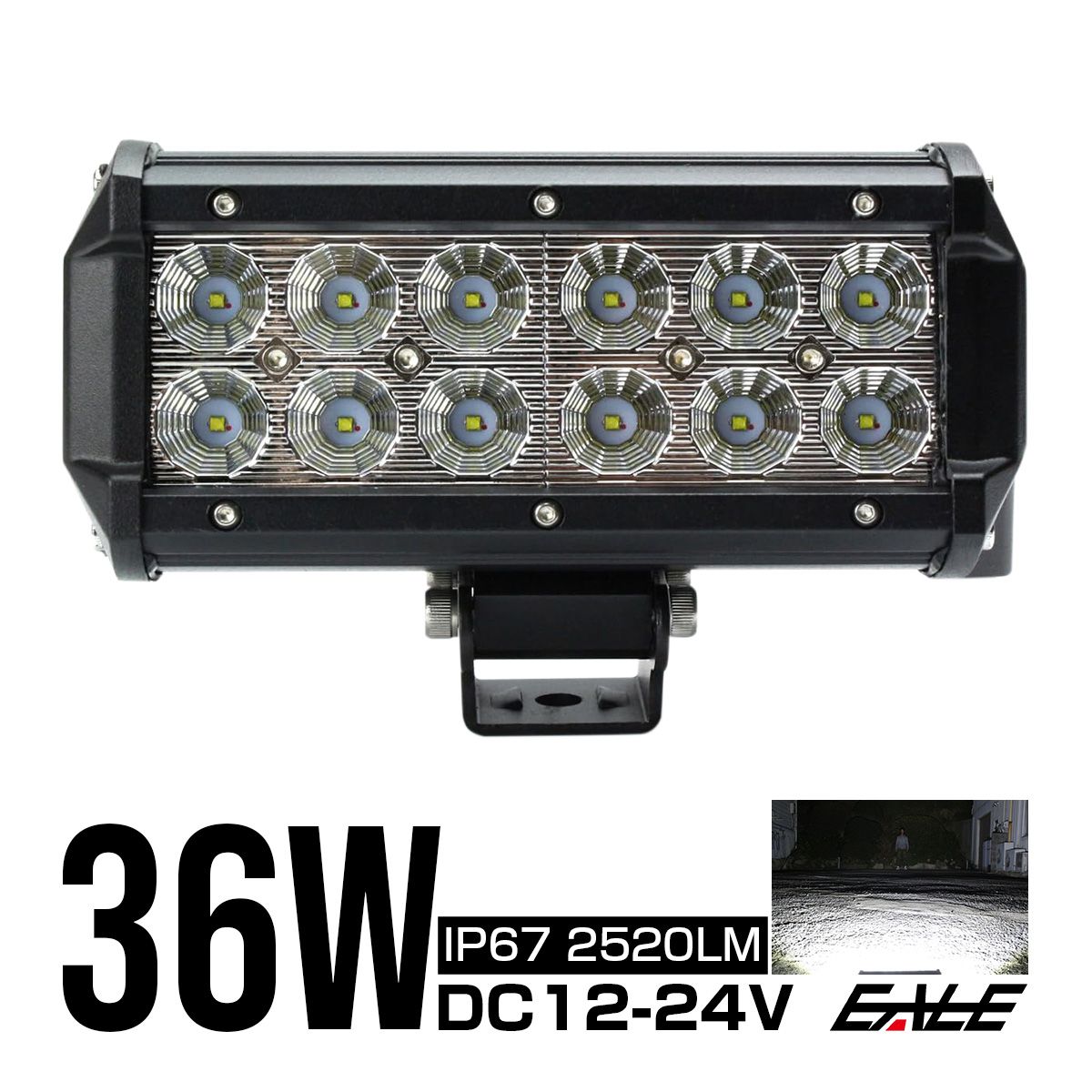 36W LED ワークライト 作業灯 防水12V/24V