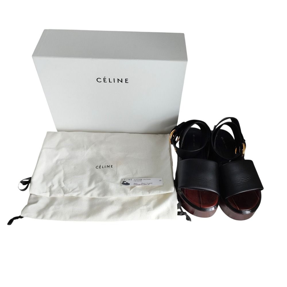 Celine フィービー　コレクション　ギリーサンダル　35サイズ 美品 CELINE セリーヌ フィービー期 レザー プラットフォーム