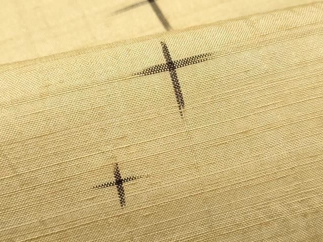平和屋着物○風合いの良い紬 十字絣 正絹 逸品 CAAY2979vf