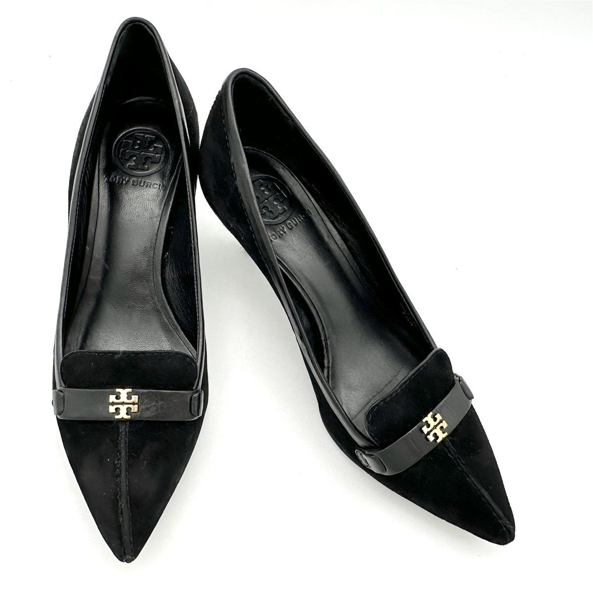 TORY BURCH ブラック ポインテッドトゥパンプス Tory Burch パンプス スエード ポインテッドトゥ ブラック 2362T
