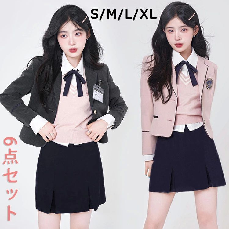 卒業式 入学式 スーツ 女の子 6点セット 150 160 165 170 韓国 制服 卒服 制服 ブレザー 女子 上下 入学式 高校生 中学生 卒服 女の子 スクール ブレザー 制服 zzr0302752783f