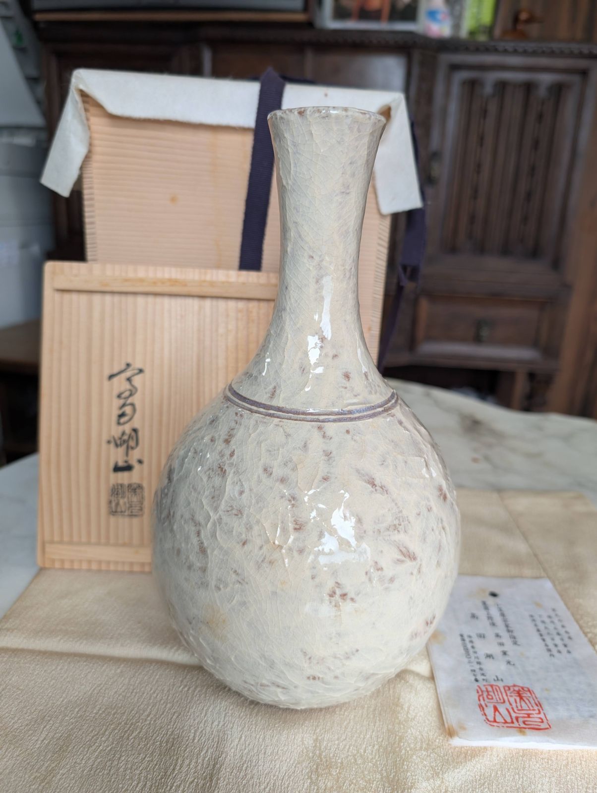 上野焼（九州・豊前）　叩き肌　花入　高田湖山 上野焼（九州・豊前） 叩き肌 花入 高田湖山 - メルカリ
