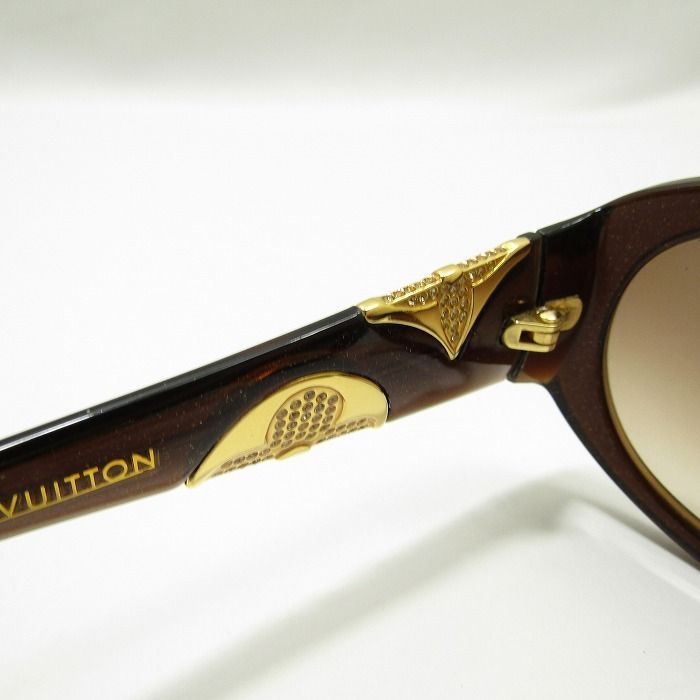 LOUIS VUITTON サングラス　アイリス　Z0332E ヴィトン Z0332E サングラス レジン×GP×ラインストーン ブラウン