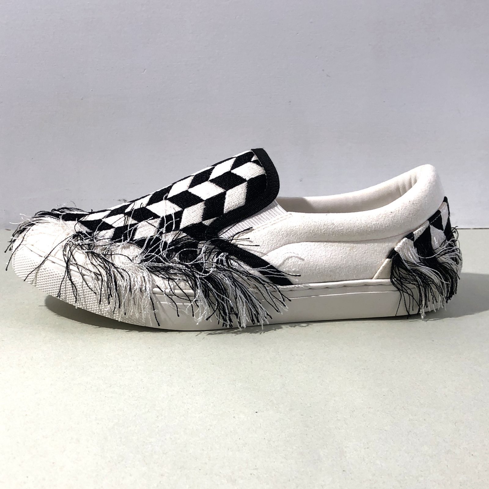 NT NUMBER TWENTY-ONE doublet ダブレット チェッカー フリンジ 